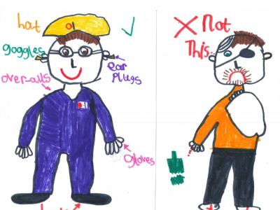 Health and safety poster created by an O-I employee's child