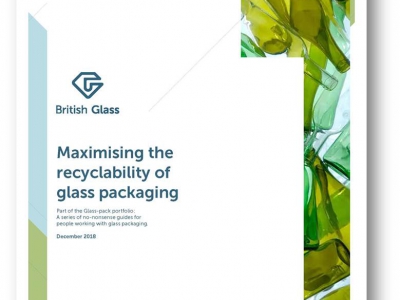 The front cover of our maximising the recyclability of glass packaging