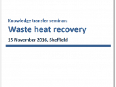 Waste heat recovery seminar slides